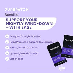 Pure Patch Sleep Patch worn overnight, water-resistant and discreet.
