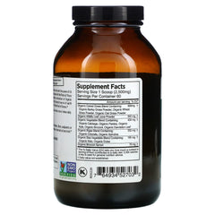 Pure Planet Best of Greens powder pouring into a glass shows a balanced greens blend for everyday vitality.