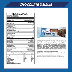 Pure Protein Bars chocolate deluxe bar close-up highlighting rich flavor