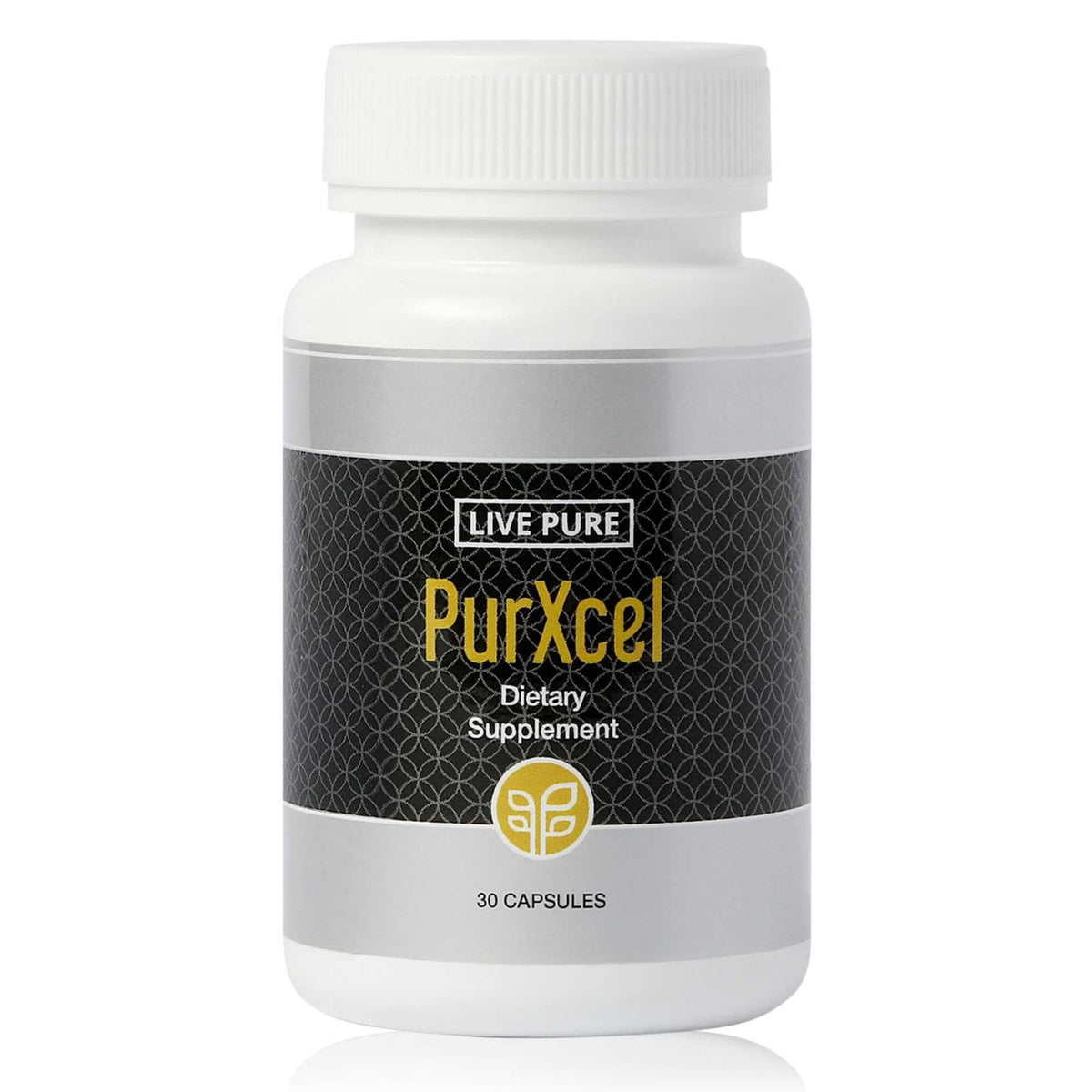 PURE PurXcel bottle front view with capsules for skin and joint support.