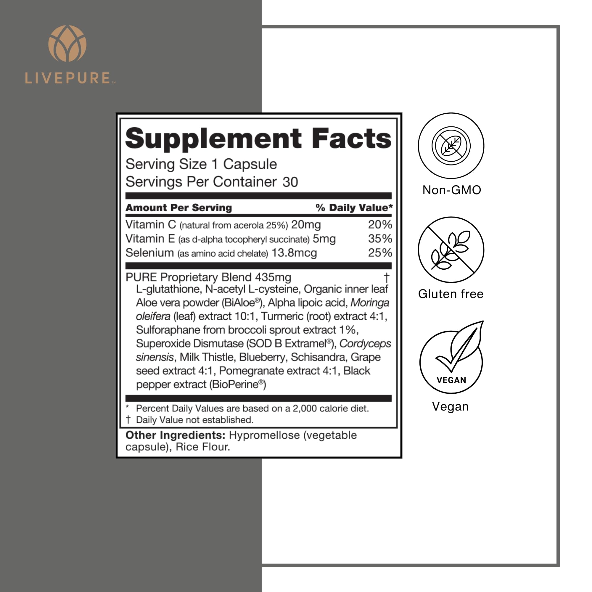 PURE PurXcel capsules beside a fitness setup highlighting recovery potential.