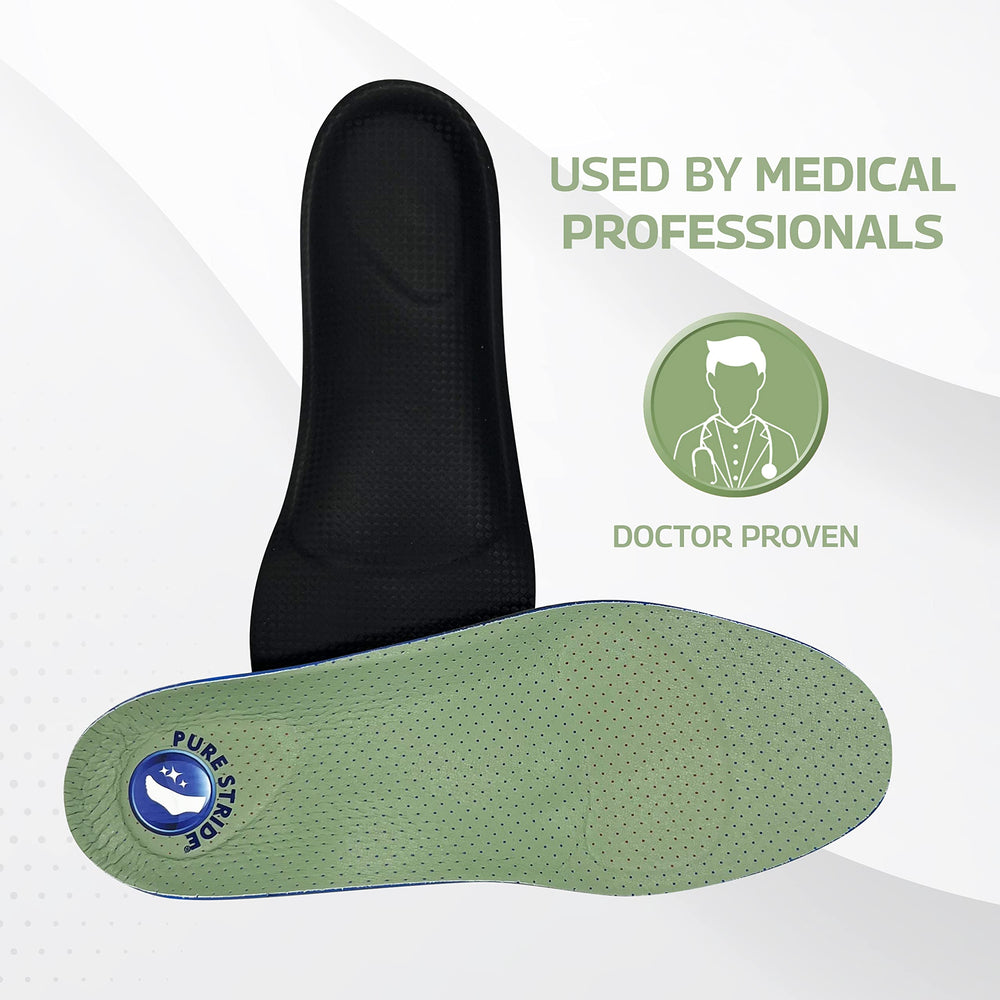 Pure Stride Golf Orthotics carbon fiber-like polyurethane layer keeps inserts lightweight.