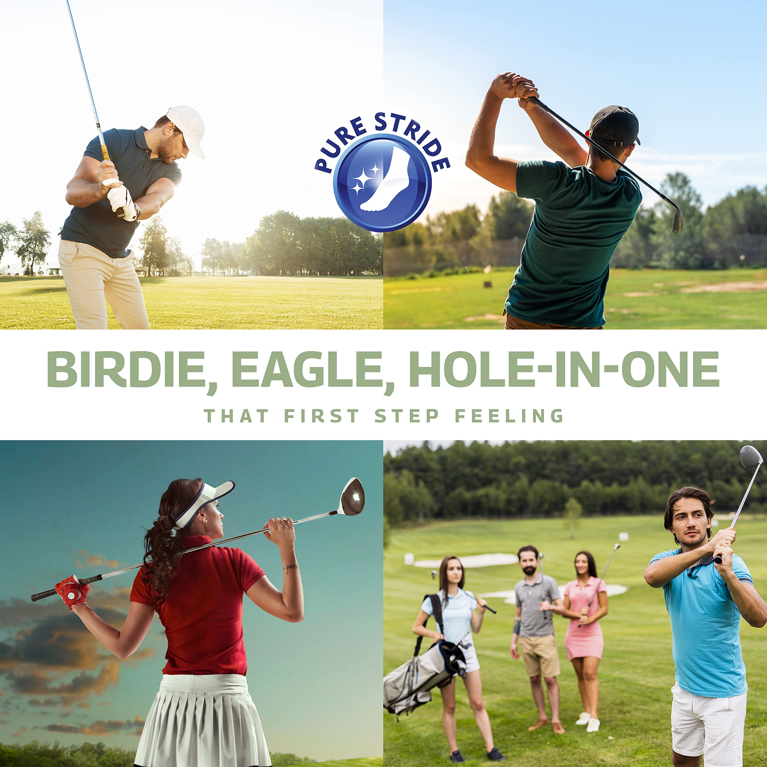Pure Stride Golf Orthotics easy to clean after rounds for quick freshness.