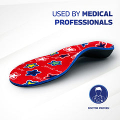 Pure Stride Kids Orthotics durable shell and EVA core offer stability