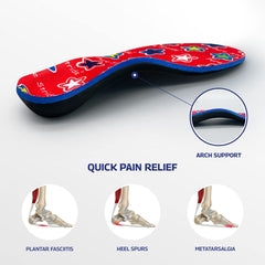 Pure Stride Kids Orthotics metatarsal plug detail cushions the forefoot