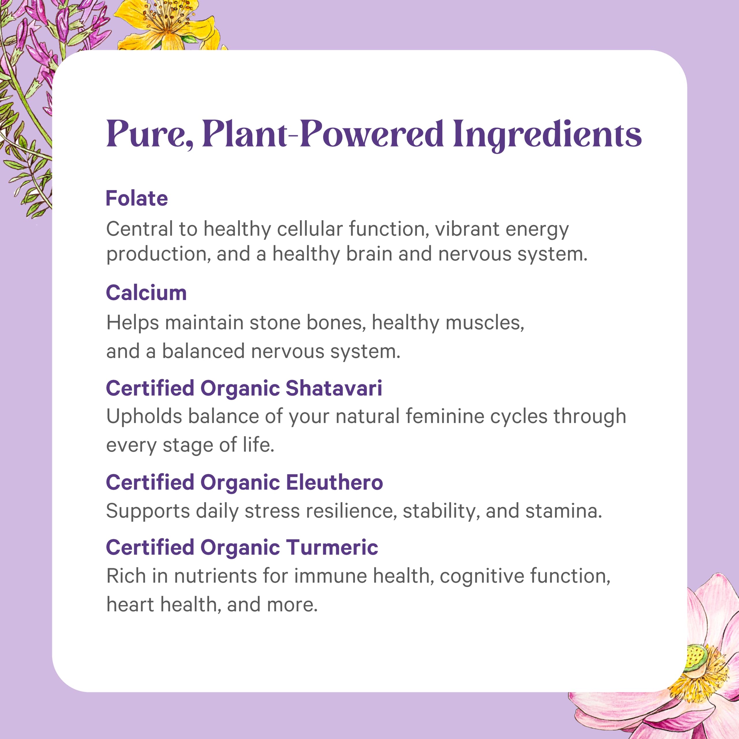 Pure Synergy bottle label closeup emphasizes transparency and ingredient quality.