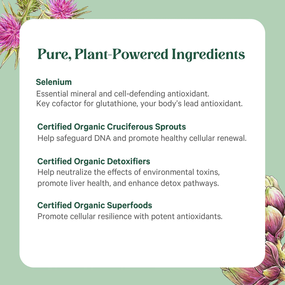 PURE SYNERGY Cell Protector immune support scene with natural, healthy lifestyle context.