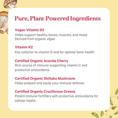 Pure Synergy bottle with natural ingredients signaling sustainability
