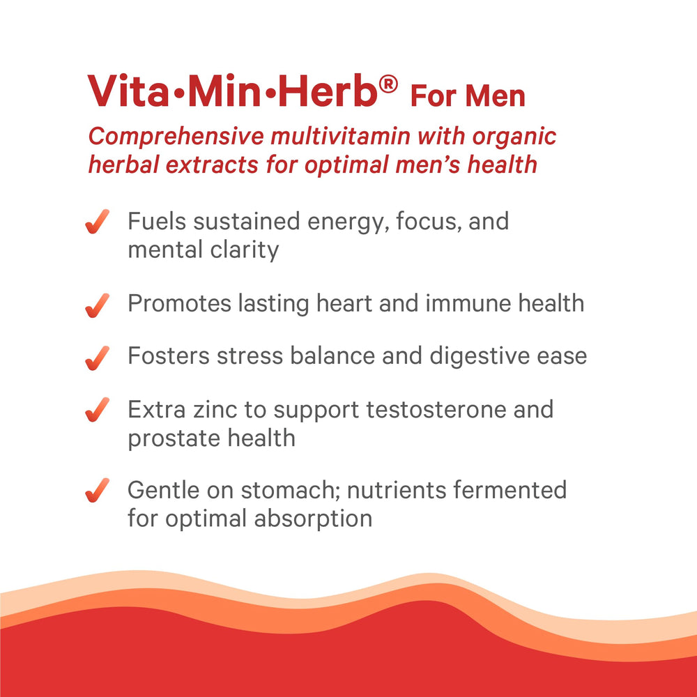 PURE SYNERGY Vita·Min·Herb label shows organic herbal extracts and non-GMO ingredients