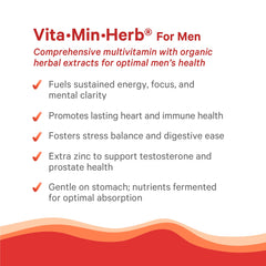 PURE SYNERGY Vita·Min·Herb label shows organic herbal extracts and non-GMO ingredients