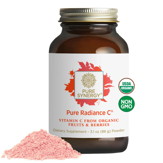 Pure Synergy Pure Radiance C tub front view for daily immune support smoothies