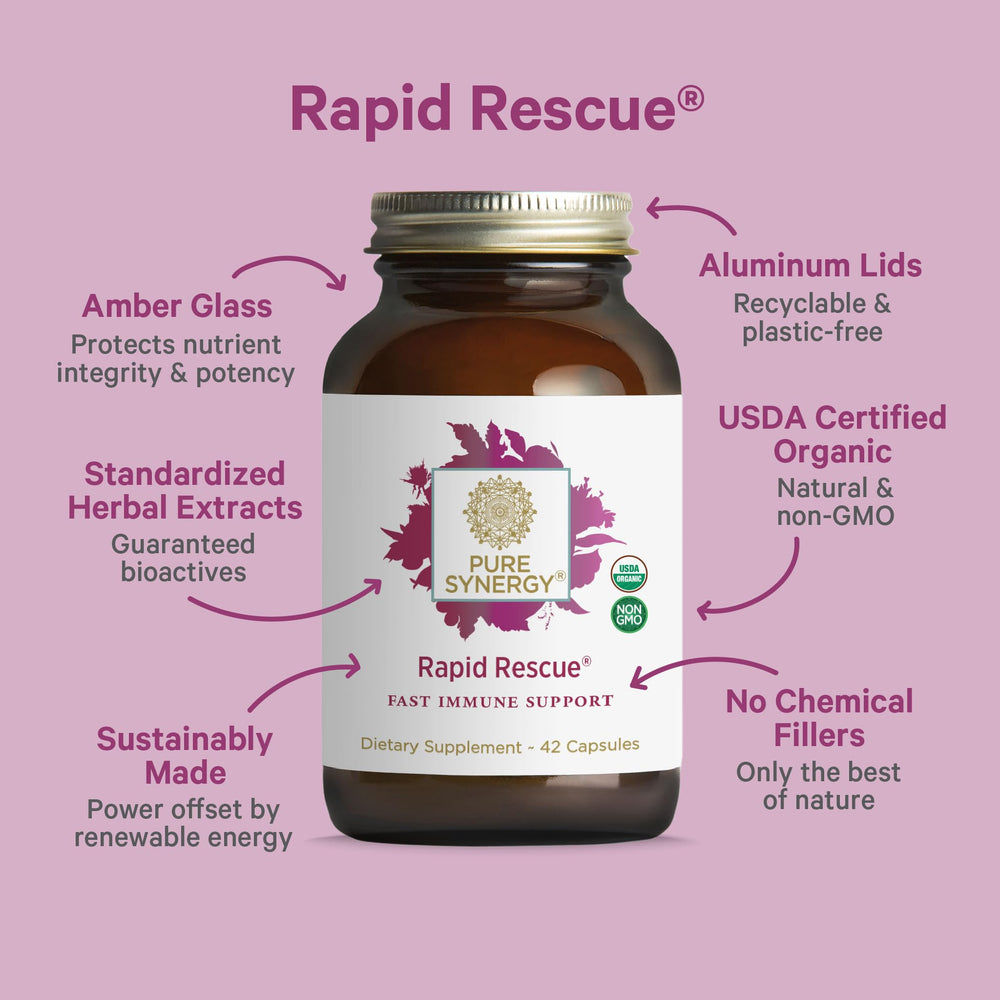 Ingredients view showing echinacea and elderberry in the Rapid Rescue formula