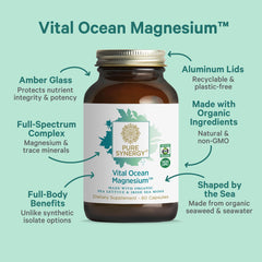 Pure Synergy Vital Ocean Magnesium seaweed blend emphasizes ocean-sourced nutrients