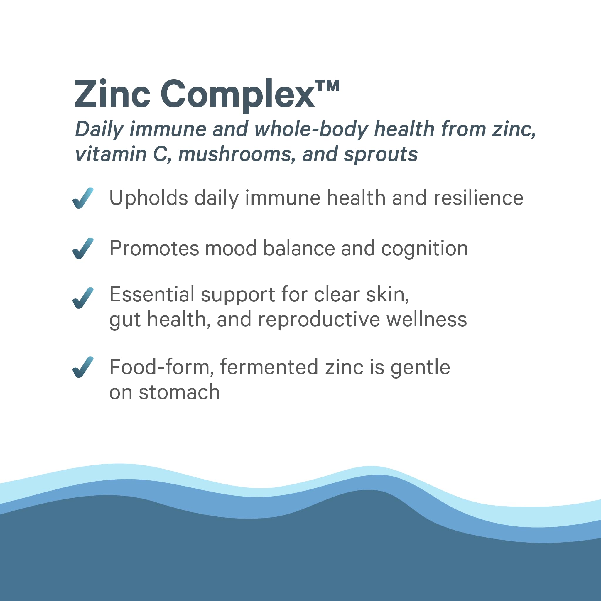 Fermented zinc with plant cofactors in Pure Synergy.