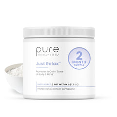 Pure Therapro Rx Just Relax bottle front promotes a calm, balanced mood.