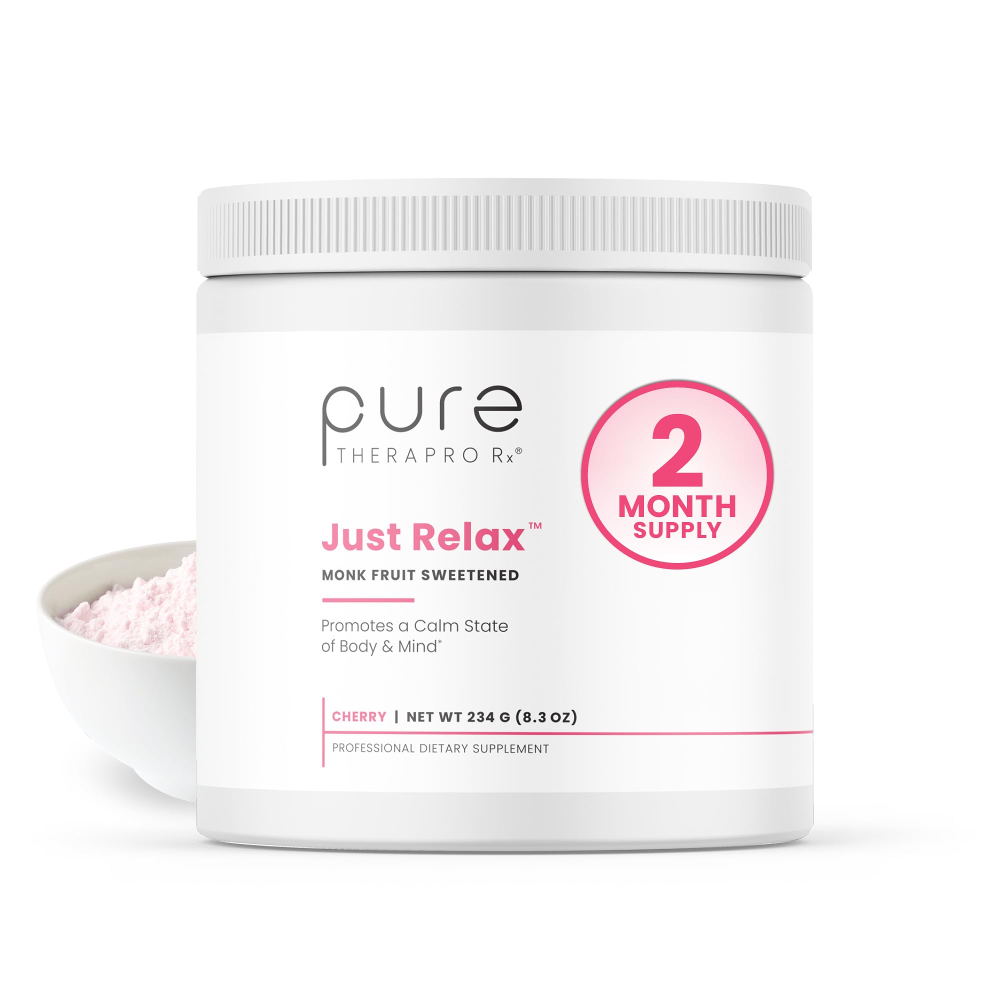 Pure Therapro Rx Just Relax Cherry bottle supports a calm mood