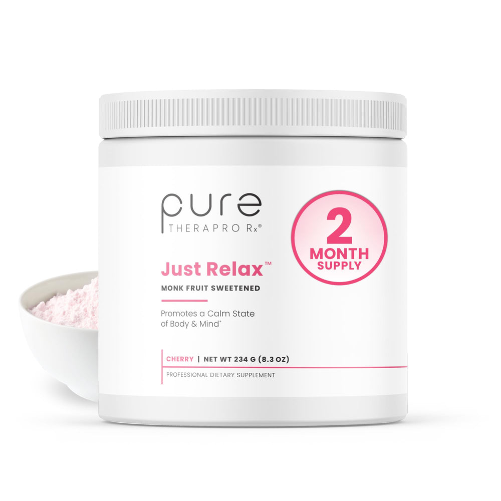 Pure Therapro Rx Just Relax Cherry bottle supports a calm mood