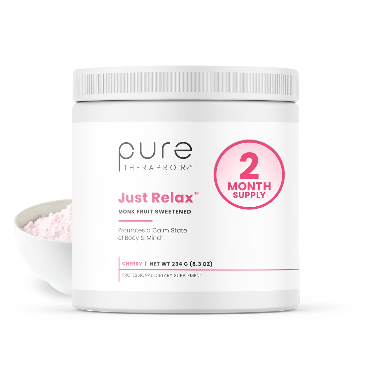 Pure Therapro Rx Just Relax Cherry bottle supports a calm mood