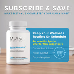 Pure Therapro Rx methylated B complex capsules close-up showing form.