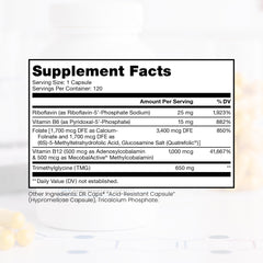 Pure Therapro Rx Quatrefolic 5-MTHF form close-up for active folate.