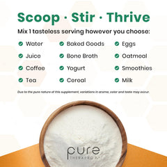 Grass-fed beef peptides in TriActive Collagen Plus provide a clean collagen source.