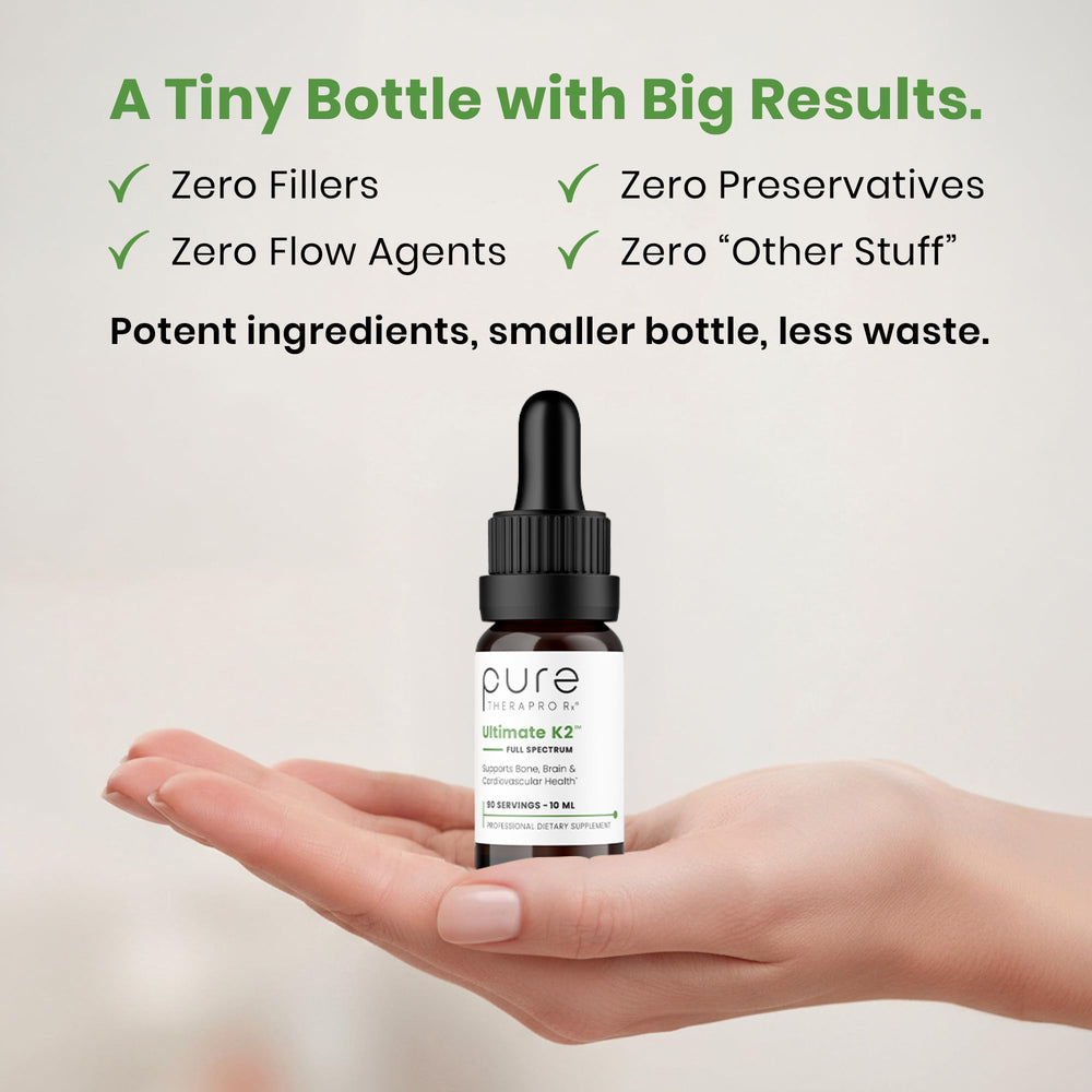 Pure Therapro Rx Ultimate K2 drops amber liquid signals premium liposomal formula