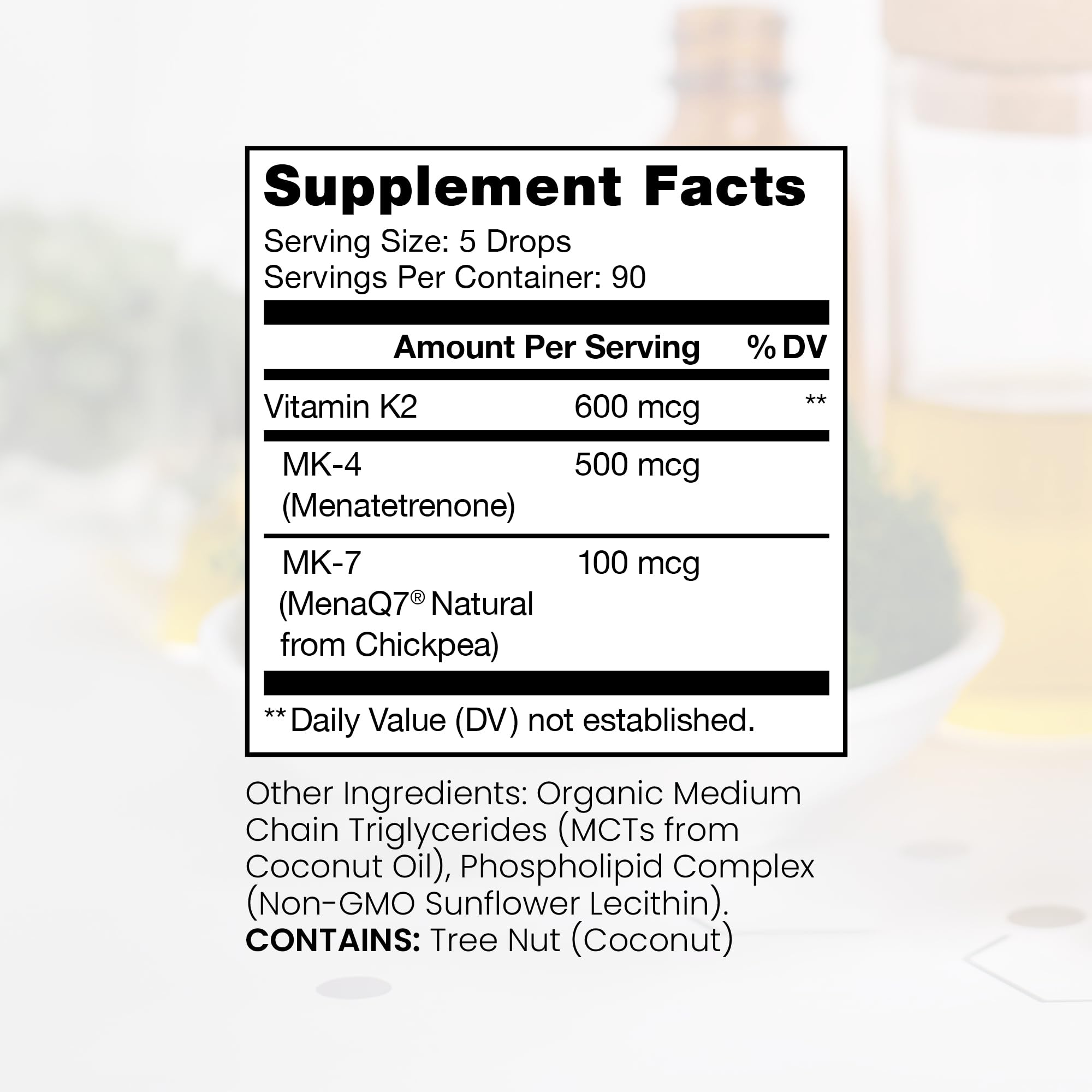 Pure Therapro Rx Ultimate K2 drops pour enables precise daily dosing