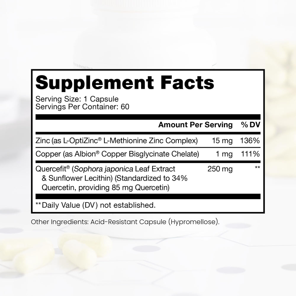 Pure Therapro Rx Zinc Defense capsules ready for daily supplementation