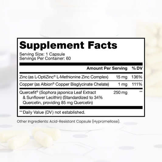 Pure Therapro Rx Zinc Defense capsules ready for daily supplementation