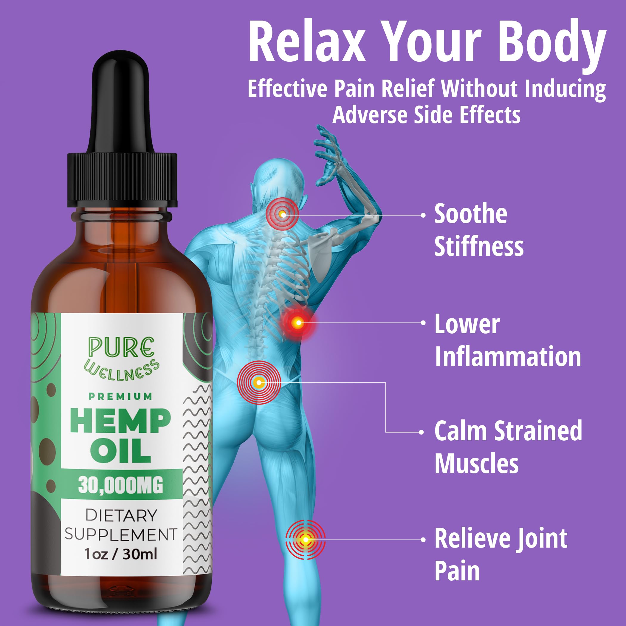 Pure Wellness six-pack display demonstrates 60-day supply option