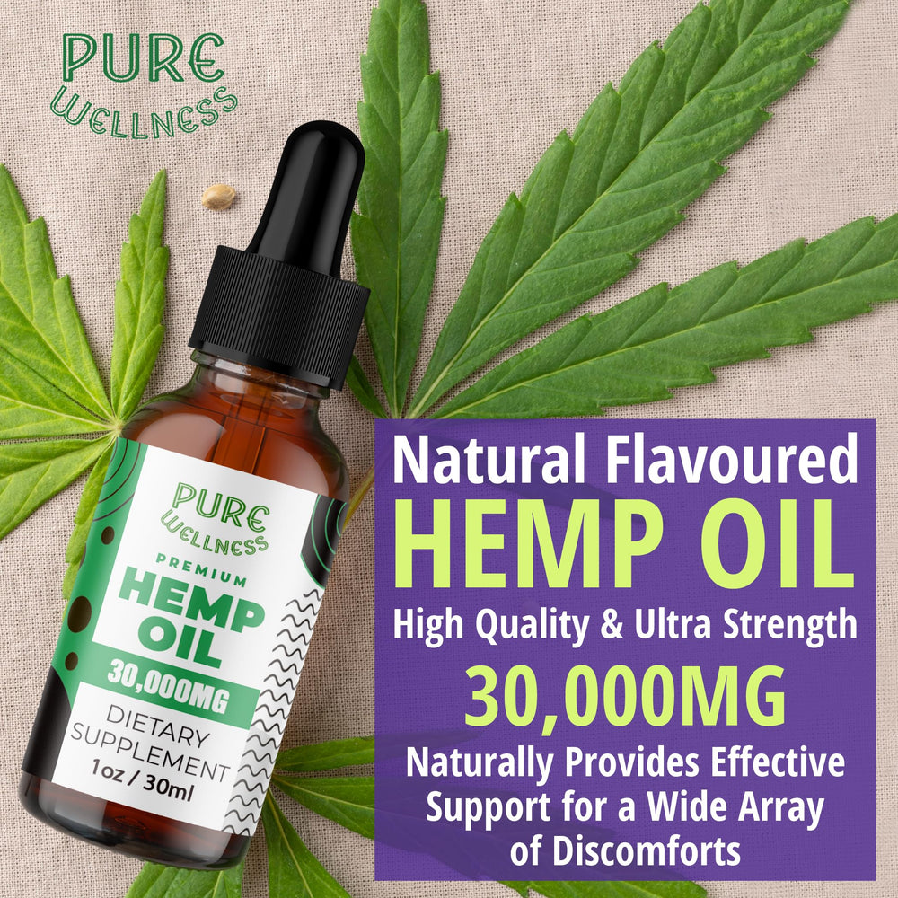 Pure Wellness color-accurate image shows 30,000 mg strength per bottle