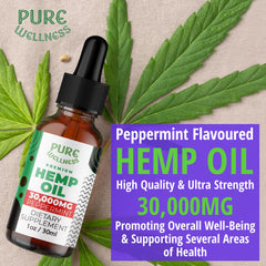 Pure Wellness hemp oil applied to skin for moisturization and revitalization
