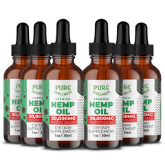 Pure Wellness Organic Hemp Seed Oil bottle with peppermint flavor for daily comfort