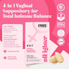 PURE WOMAN discreet bathroom setup with pH-ighter in view for private care
