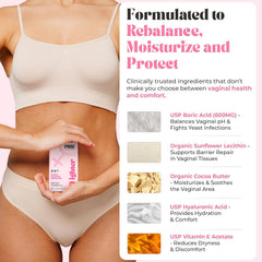 PURE WOMAN vaginal suppository closeup for smooth insertion and comfort