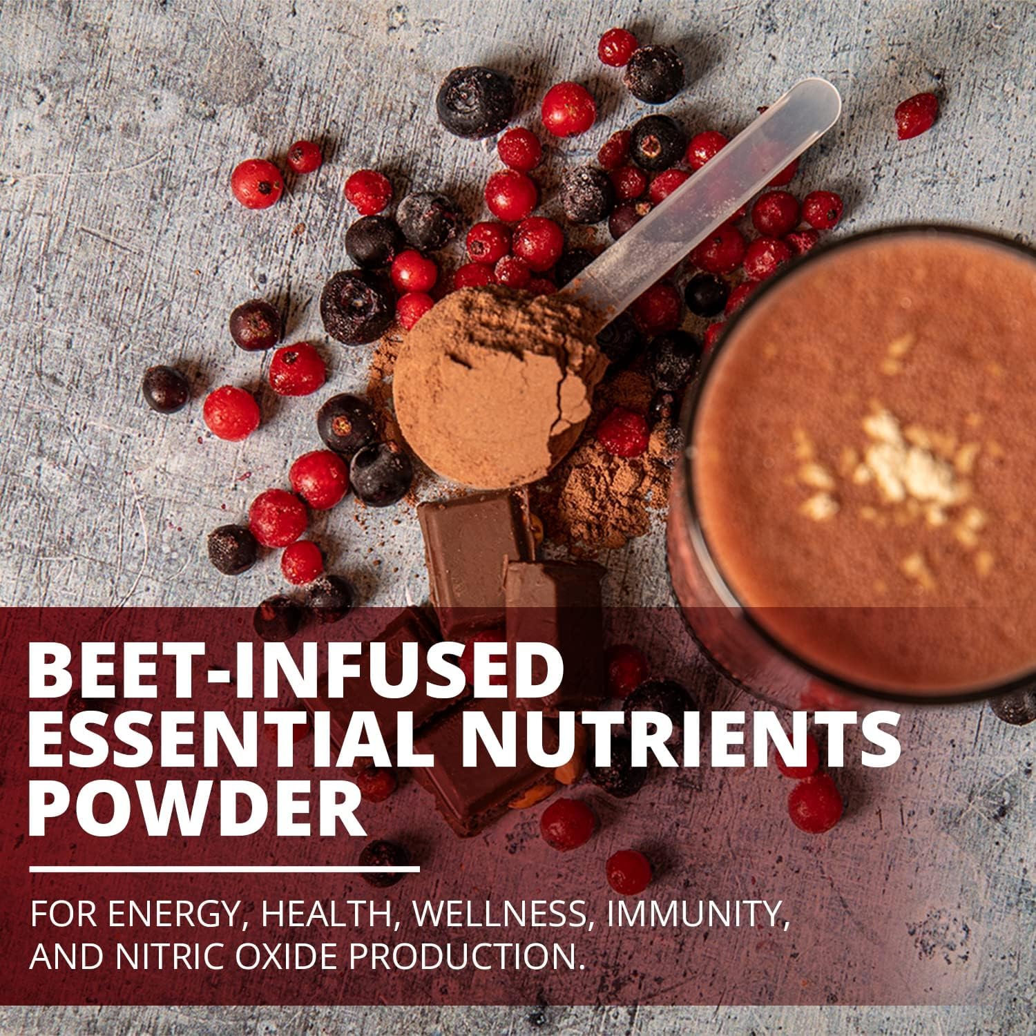 Beet powder ingredient adds natural color and nutritional energy.