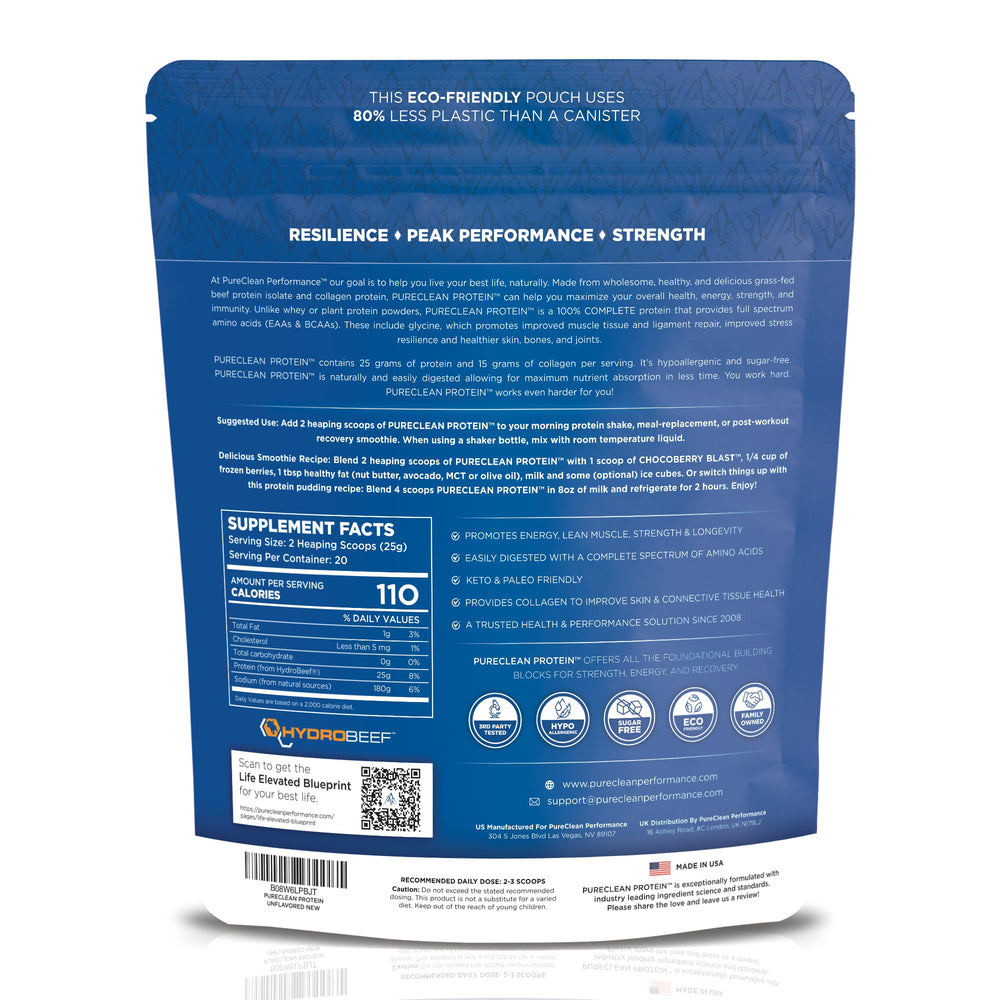 PureClean Protein 25g scoop measuring serving size for convenient fueling