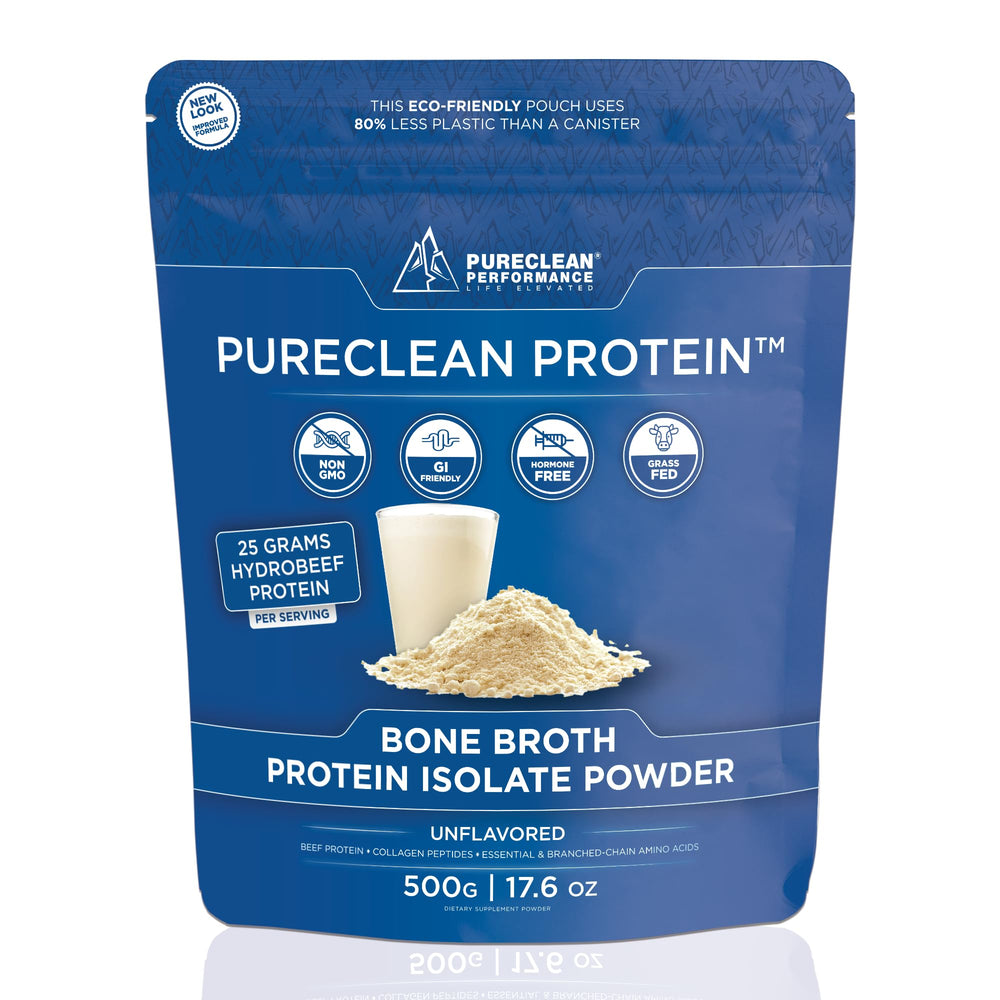 PureClean Protein 500g beef-collagen isolate bag for muscle support