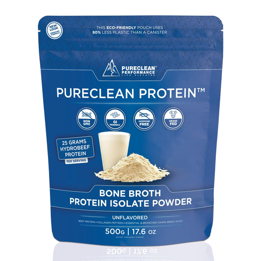 PureClean Protein 500g beef-collagen isolate bag for muscle support