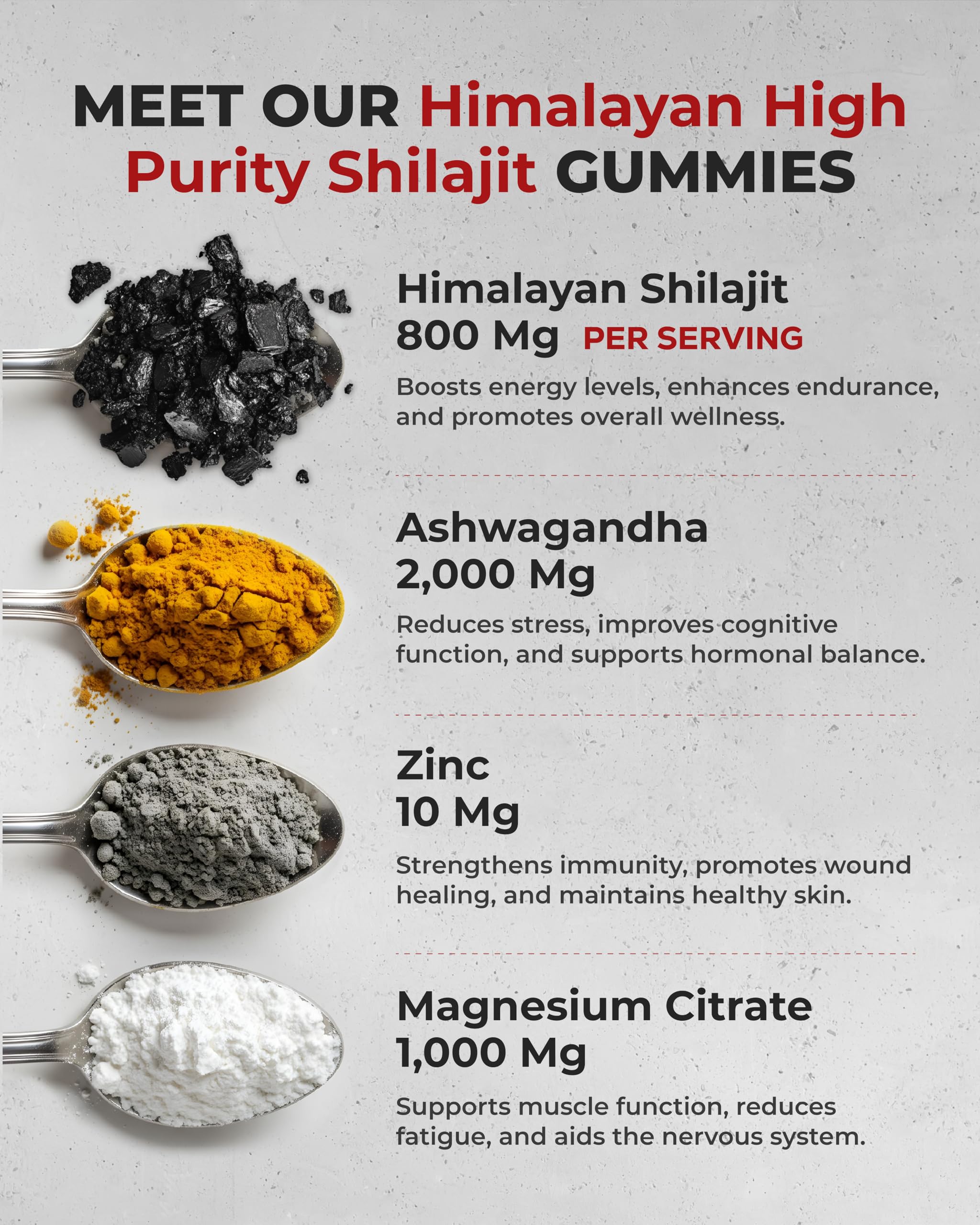 PURECRAFT Himalayan Shilajit Gummies hand-held bottle demonstrates easy, on-the-go daily consumption.