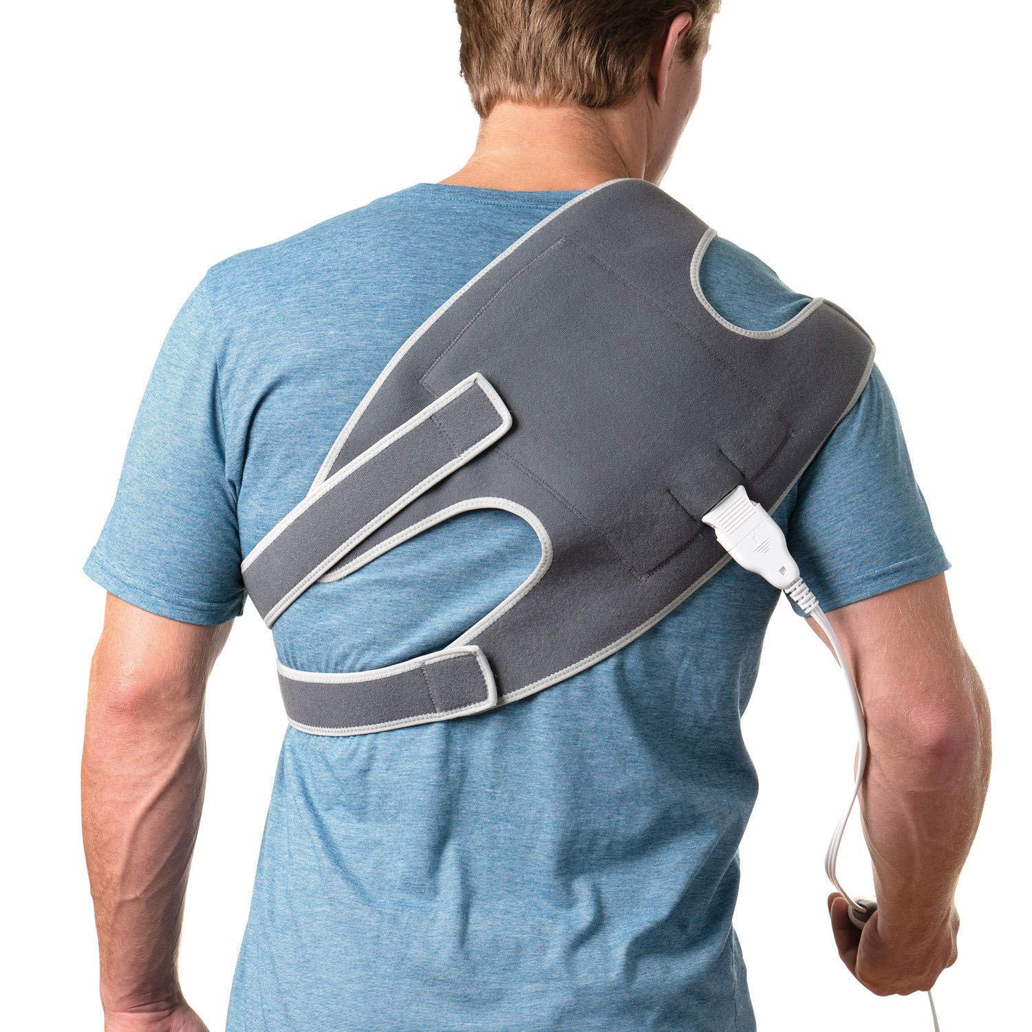 Pure Enrichment PureRelief heating pad front view for versatile joint coverage and comfort.