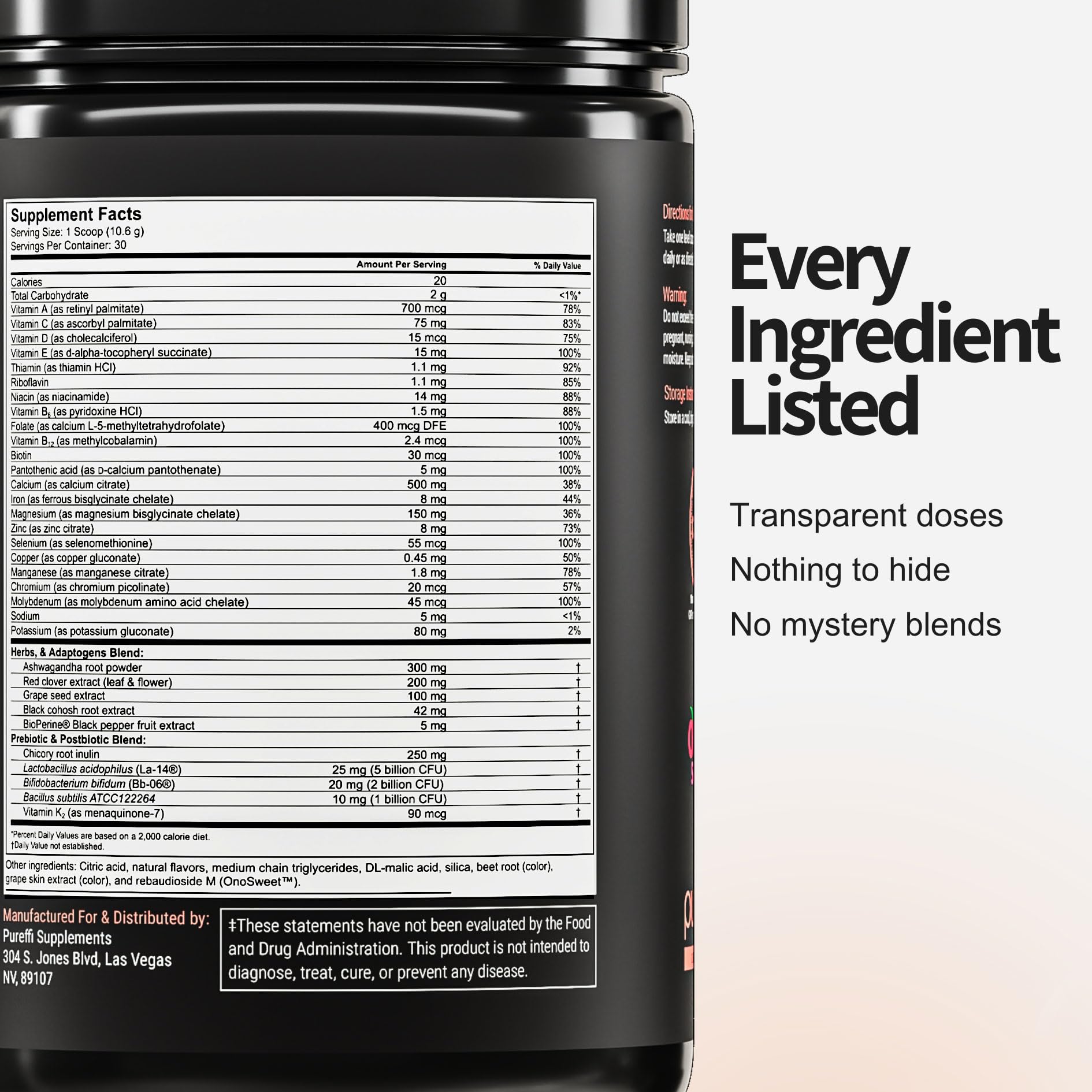 Pureffi bone health blend supports calcium absorption and long-term strength