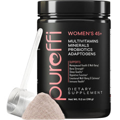 Pureffi Women’s 45+ multivitamin bottle for menopausal wellness support and daily energy