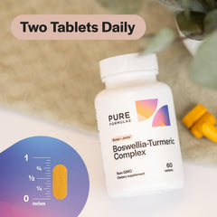 PureFormulas Boswellia Turmeric label highlights premium ingredients and safety