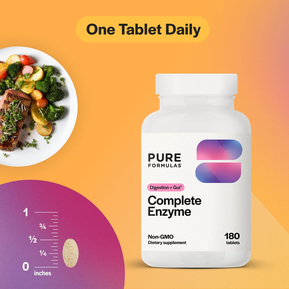 Ox bile Extract element in PureFormulas Complete Enzyme for fat emulsification.