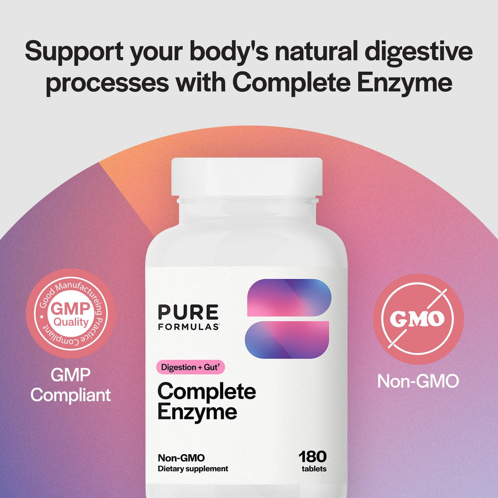 Detail of PureFormulas pancreatin 8x 125mg supporting protein and fat digestion.