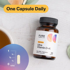 PureFormulas Vitamin D3 K2 pour demonstrates easy daily dosing.