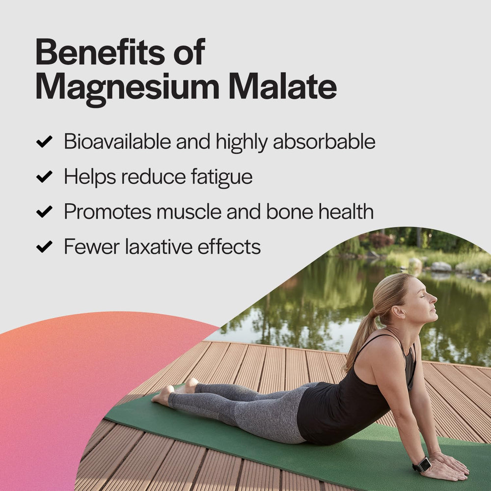PureFormulas magnesium malate capsules label with vegan non GMO details