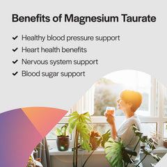 PureFormulas Magnesium Taurate 400 mg in a cardio lifestyle scene.