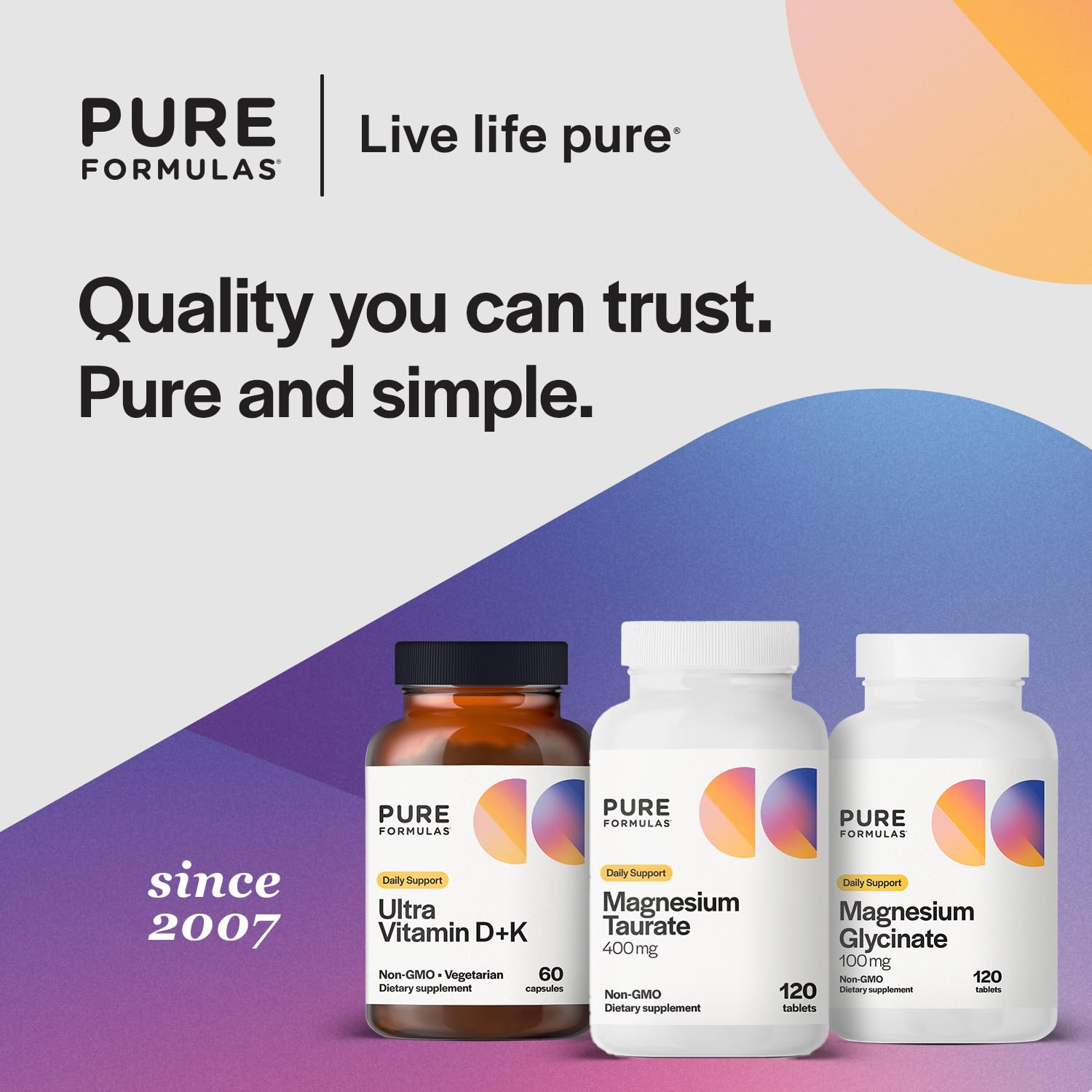 PureFormulas Magnesium Taurate visual cardio focus — supports daily heart-friendly wellness.